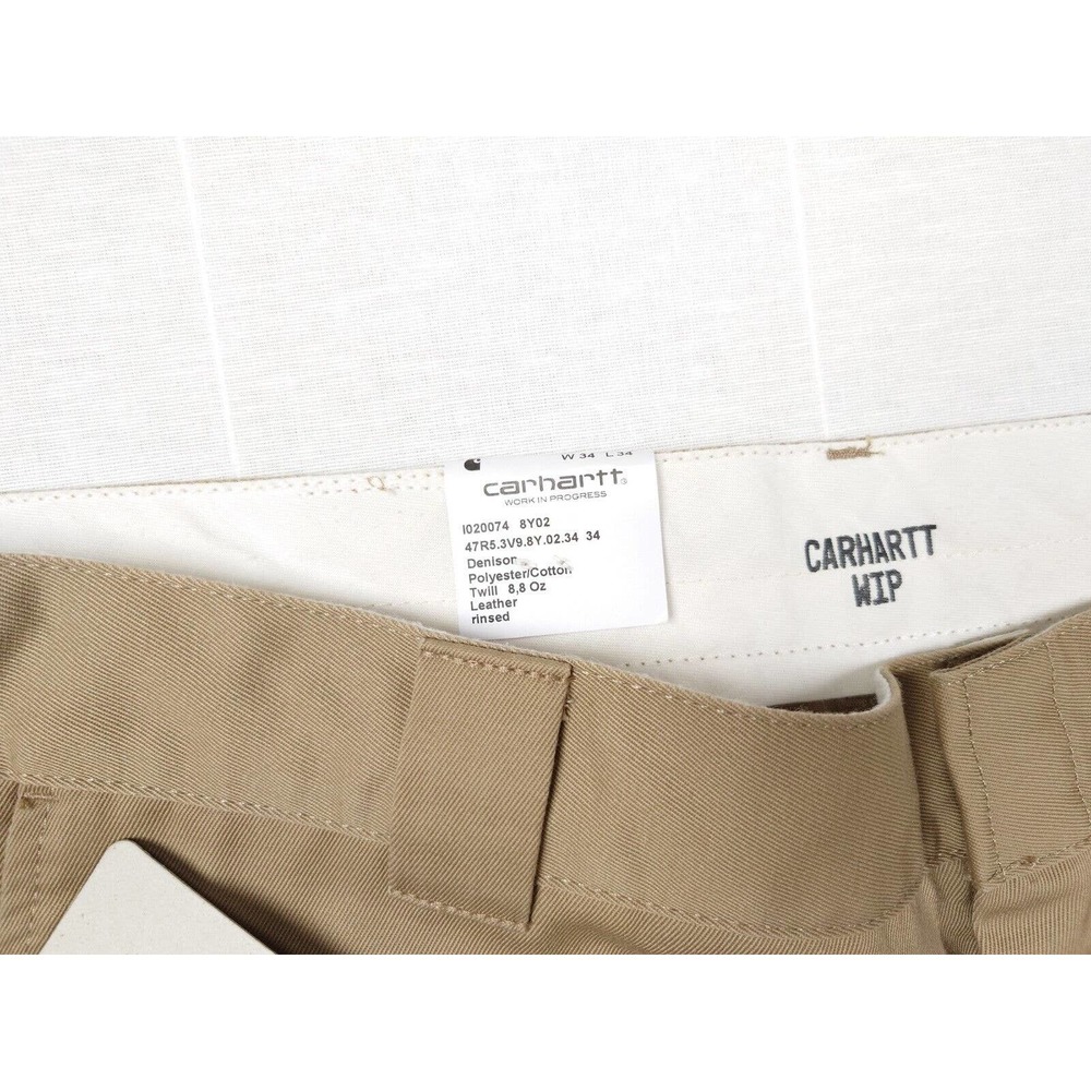 NEW Carhartt WIP Denison Men's Master Pant Twill 34 (measures 38") x 34 NWT - Picture 5 of 9